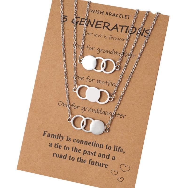 Soul Sister Expandable Necklace Heart Link for Women Friends Lover Family Gift