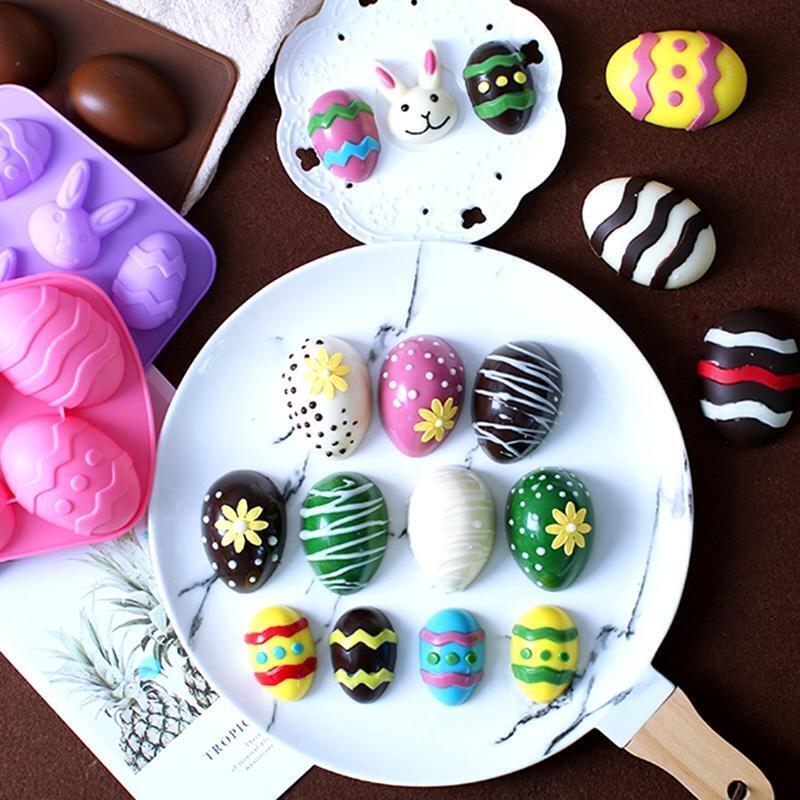 Baking Mold Easter Theme Cake Chocolate Supplies Egg Silicone Molds Flexible