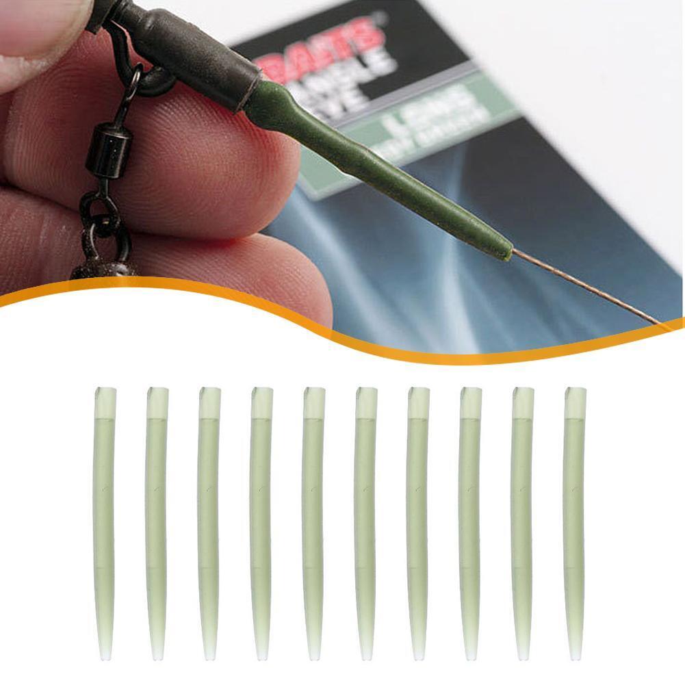 50pcs/bag Durable Rubber Tip Tube Anti Wrap Sleeve Connect with Fish Hook