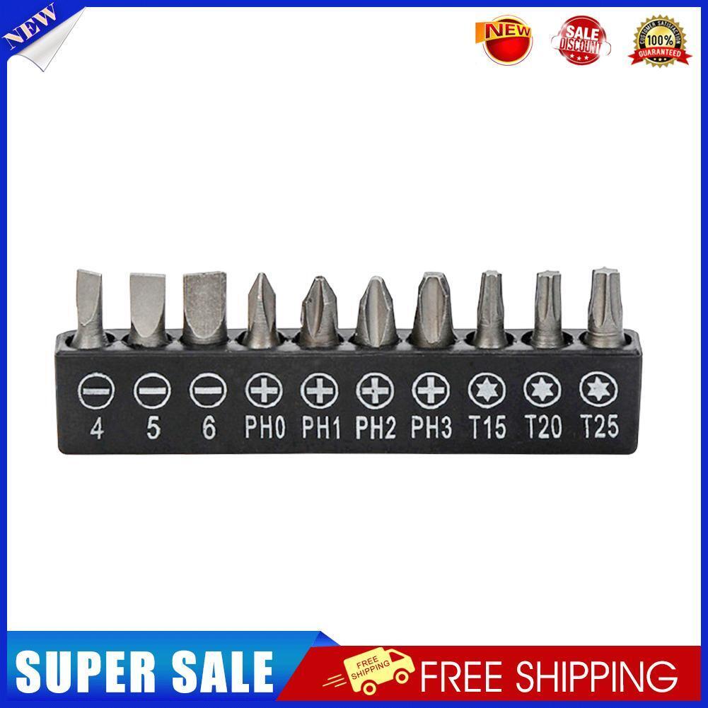 10pcs Insert Bit Set Torx Flat Head Cross Electric Screwdriver Bit Holder