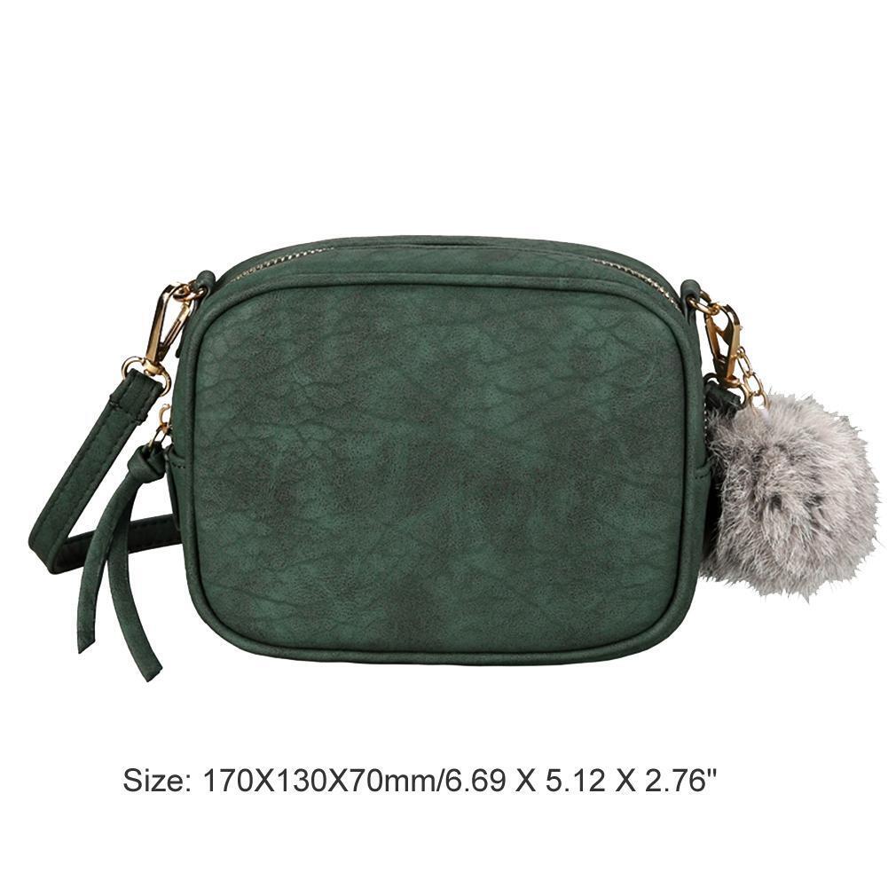 Fashion Women Stone Pattern PU Handbags Small Square Crossbody Bag(Green)