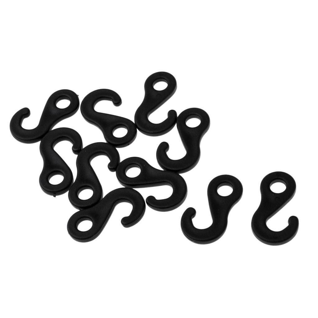 aternee 20Pieces Bungee Cord Hooks Elastic String Karabiner Shock Cord Snap Ends