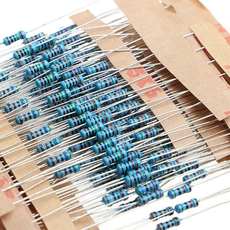 560 Pcs 56 Value 1/4W 5% Metal Film Resistor Assorted Kit Set 1 ohm-10M ohm