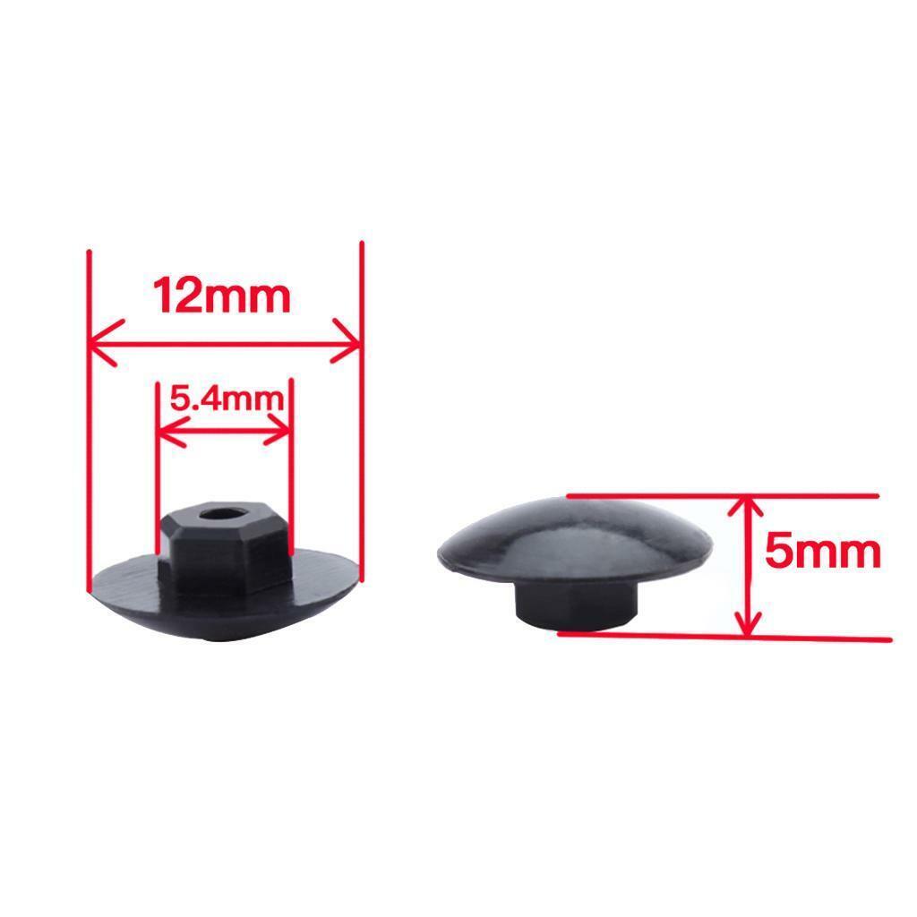Set of 10 Rubber Waterproof Headset Covers MTB Screw Caps Cycle  Black