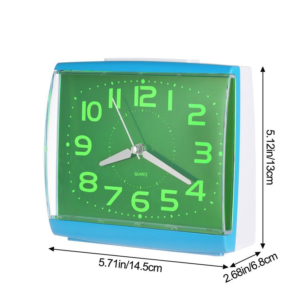 No Tick Night Light Alarm Clock Home Decor Number Clock Bedside Clocks