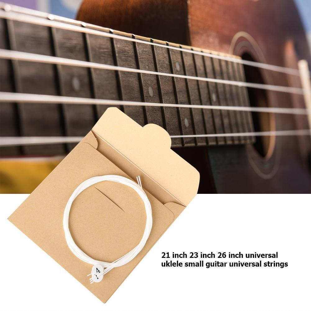 4pcs/set Ukulele Strings Replacement Part for 21 23 26 inch Ukulele White