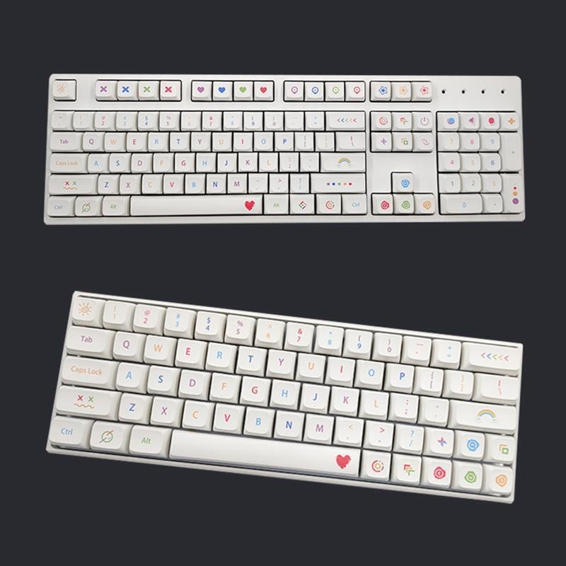 137-Key Crayon Keycaps XDA Dye Subbed For MX Switch GK61/64/68/87/98/104/108