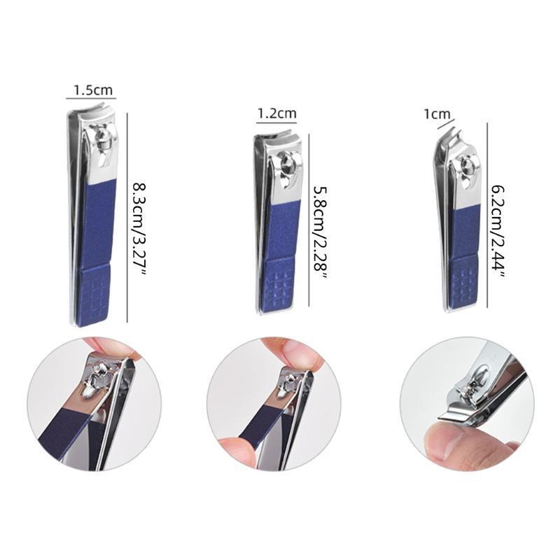18 pcs Manicure Cutters Nail Clipper Set Household Stainless Steel Ear Spoon