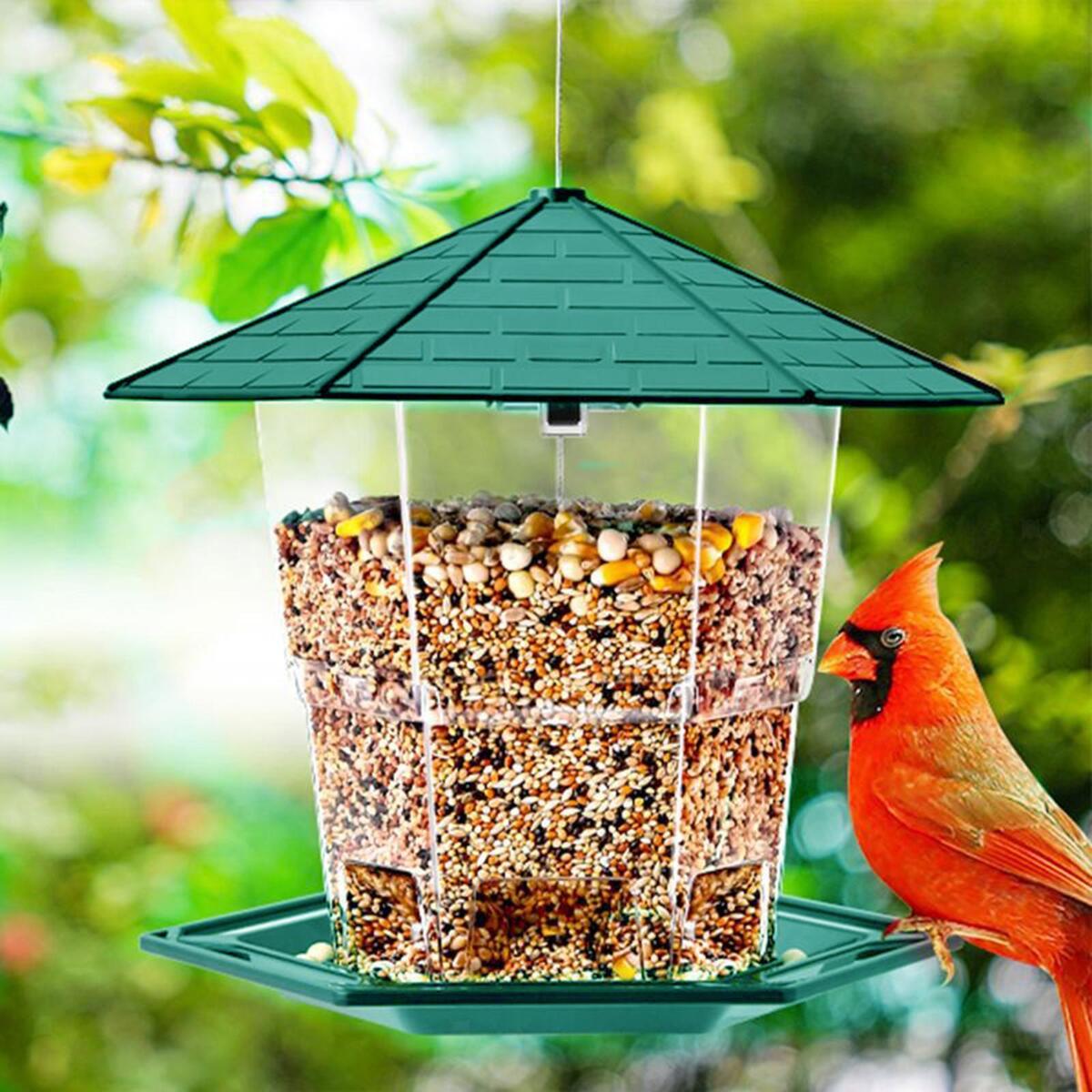Wild Bird Feeder Hanging Decoration Multi Feeder Feeding Yard Food Dispenser