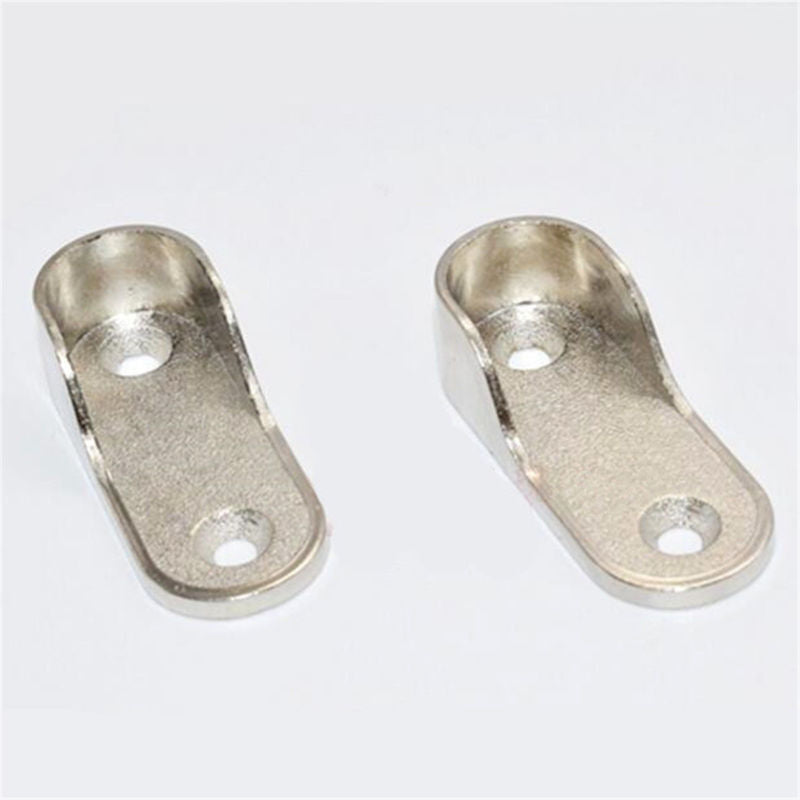 2PCS Wardrobe Clothes Tube Support Closet Rod Pole End Bracket Thickening Holder