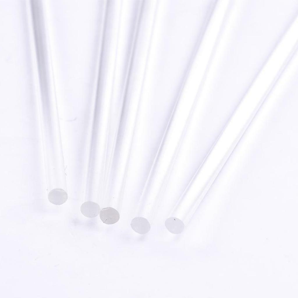 5pcs Long Clear Acrylic s Lucite Rod for  Table Scene Building