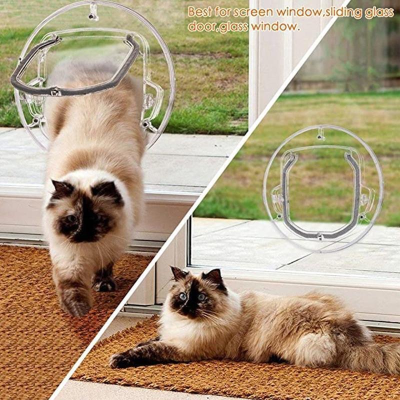 Cat Door Save Energy Cat Flap Door Magnetic Design UV-Resistant Design Durable