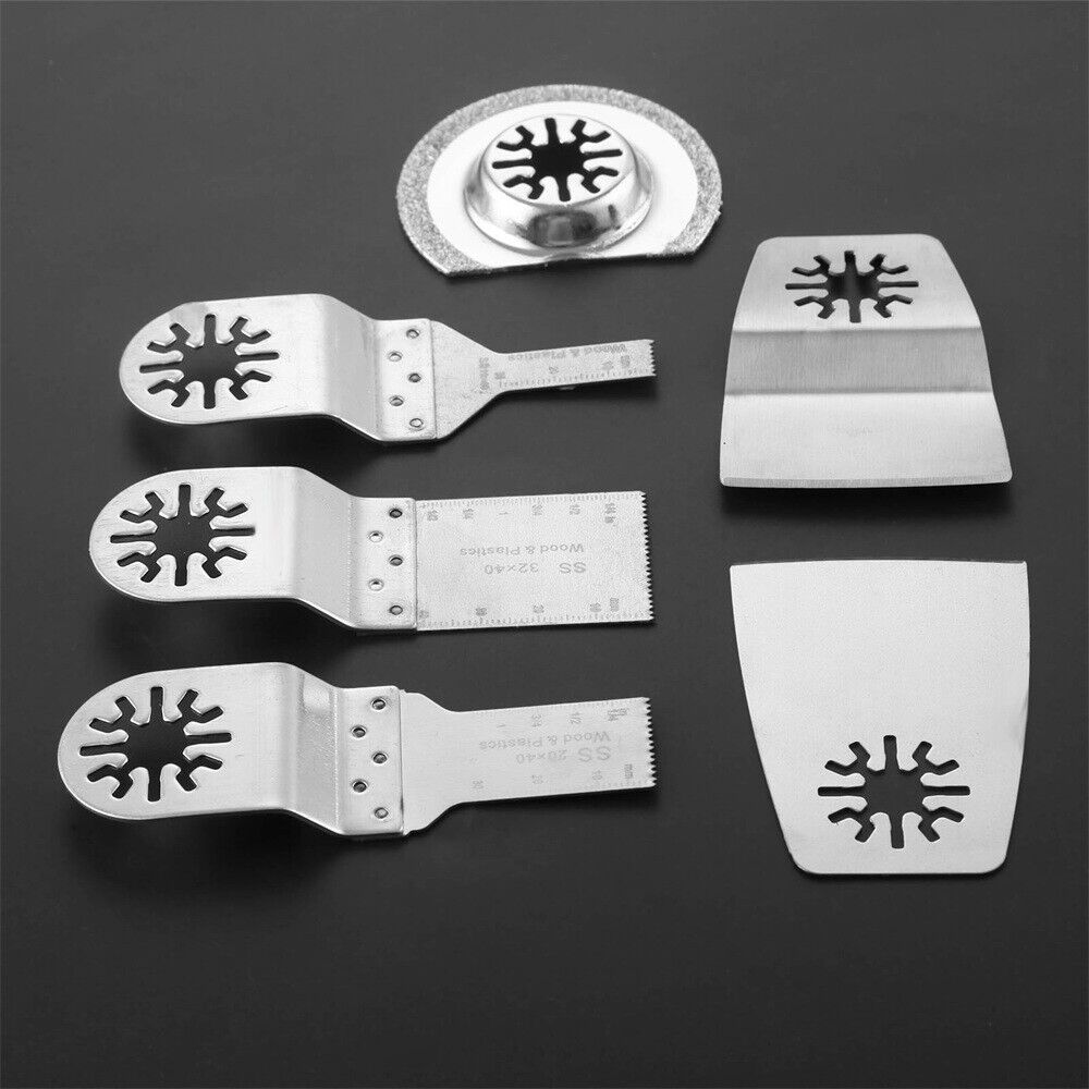 6x Oscillating Tool Saw Blades Scraper Cutter Concrete Stone Wood Grinding Tool