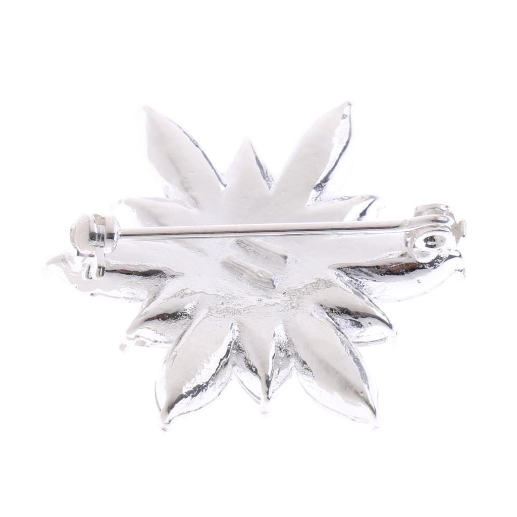 Fashion  Flower Diamante Brooch Rhinestone Pin Gift