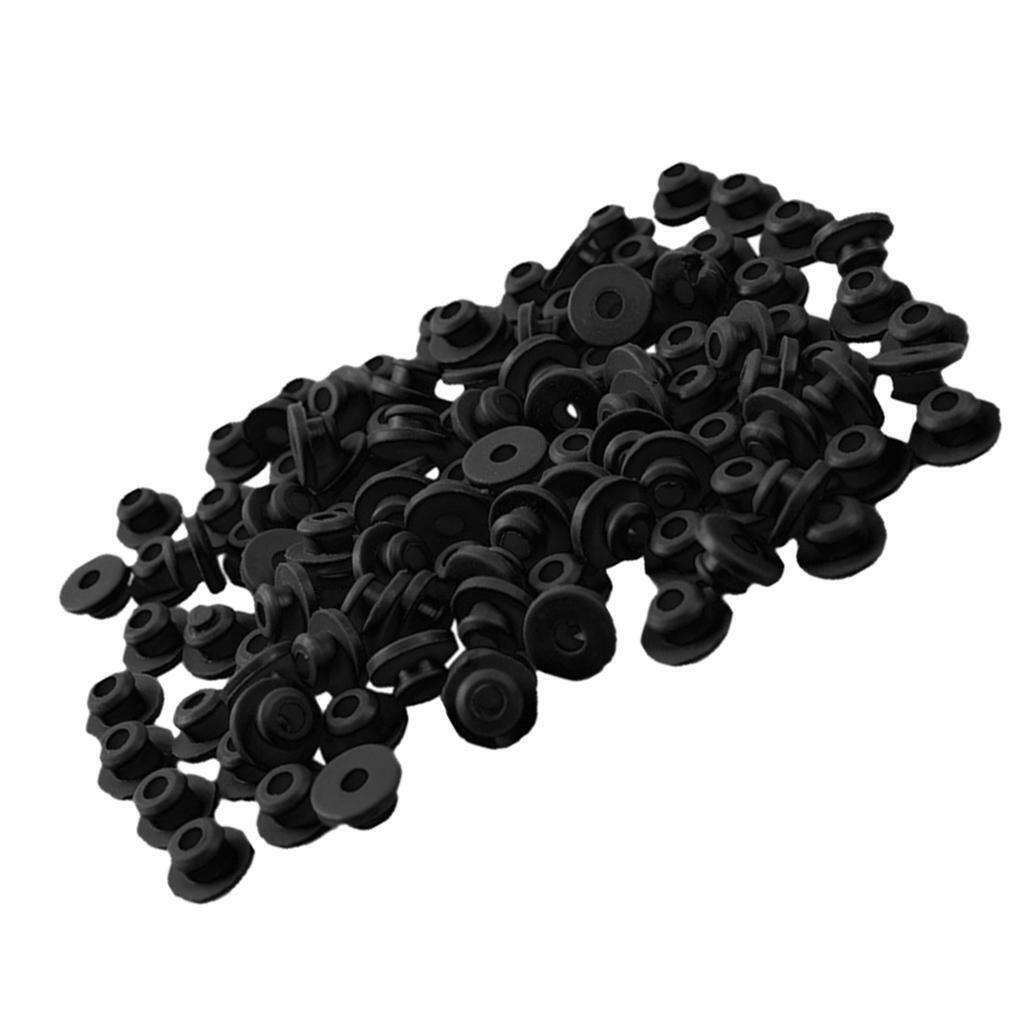 100 Pieces Rubber Rings And Straps Accessories - Black, 4x2.5x5.5cm