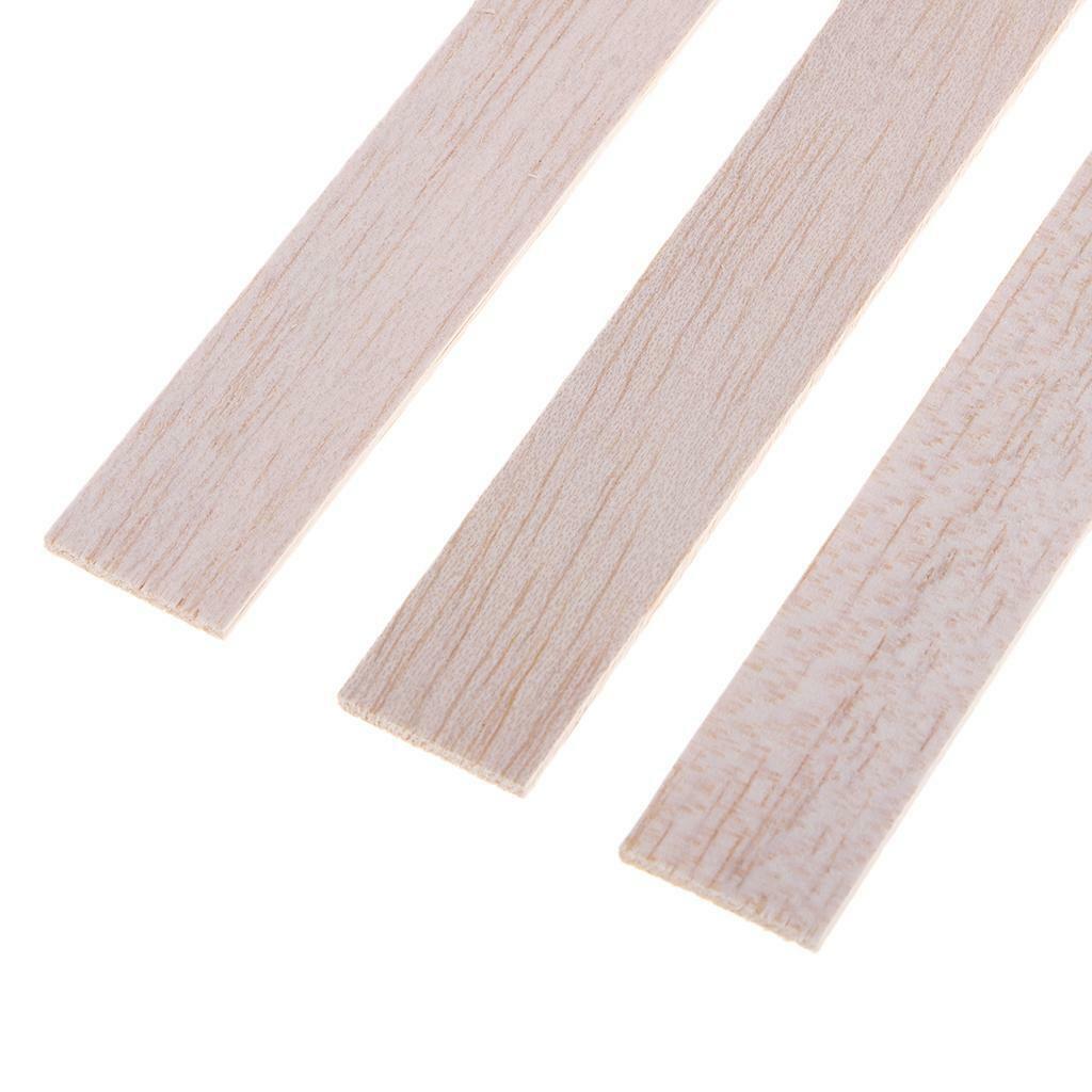 20 Pieces Unfinished Balsa  Sticks Rectangle Rod for  Strips Craft