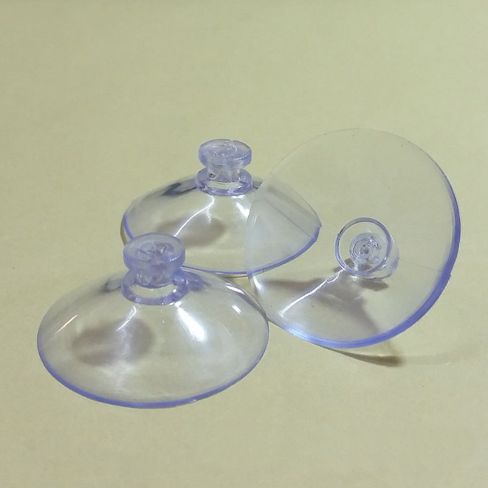 50 x 30mm Suction Cups/Pads Window Glass Suckers Clear Plastic Wide Range