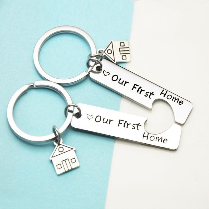 Bag Pendant Our First Home Durable Key Ring Birthday New Year Gifts for Lovers
