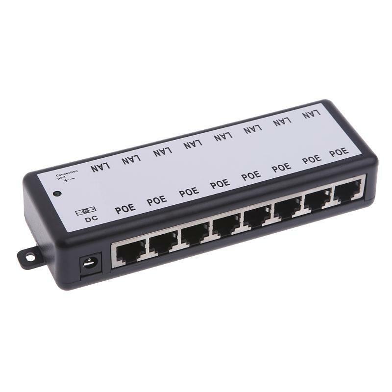 8-port POE Injector 8 Ports Power Over Ethernet Injector DC 12V-48V 10 / 100Mbps