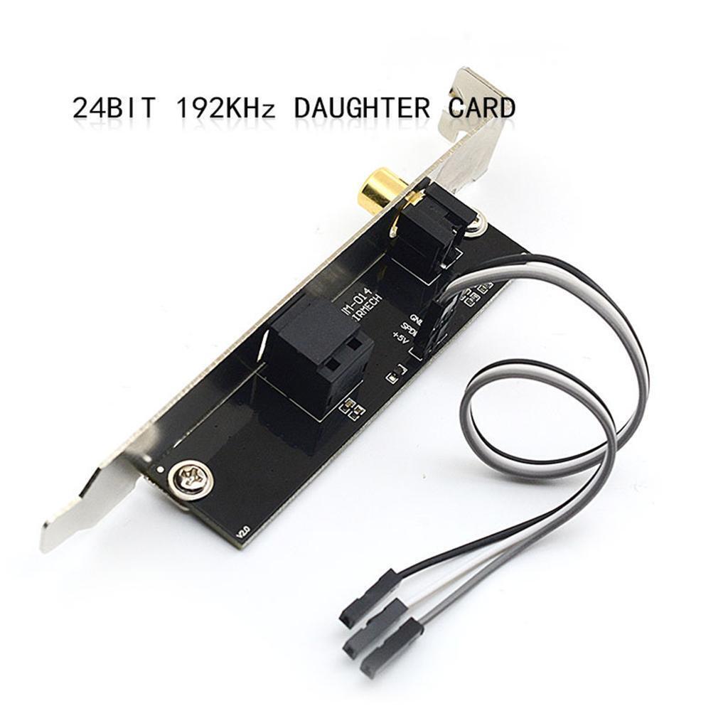 Optical Fiber   Sound Card 24Bit 192KHz SPDIF Daughter Card 120dB