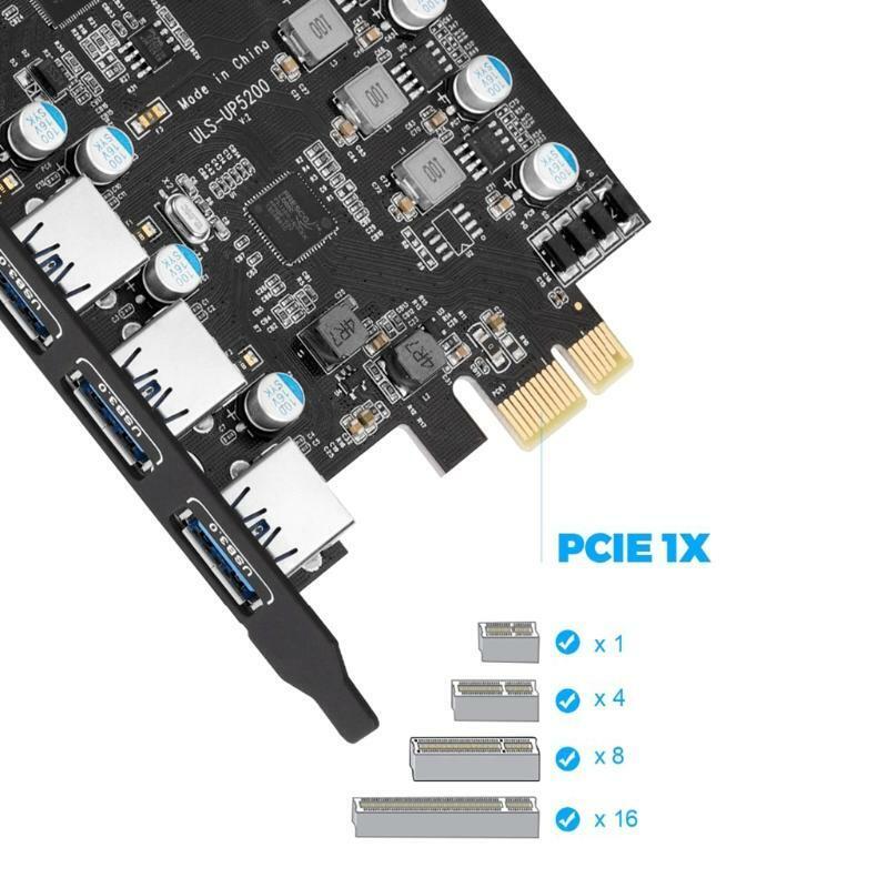 PCI-E to USB 3.0 7-Port (5 USB C+ 2 USB A )Slot Expansion Card PCI E USB Card