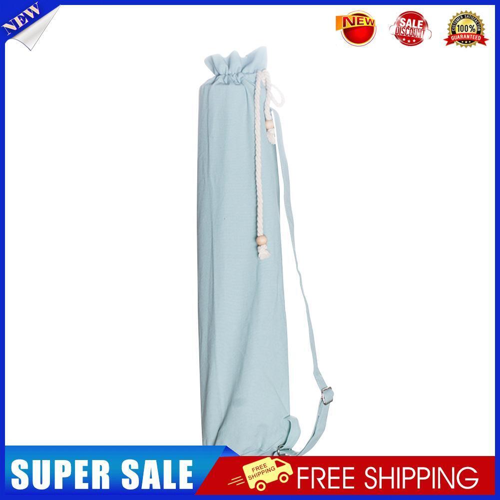 Portable Yoga Mat Storage Bag Fitness Pilates Mat Carrier Bags (Light Blue)