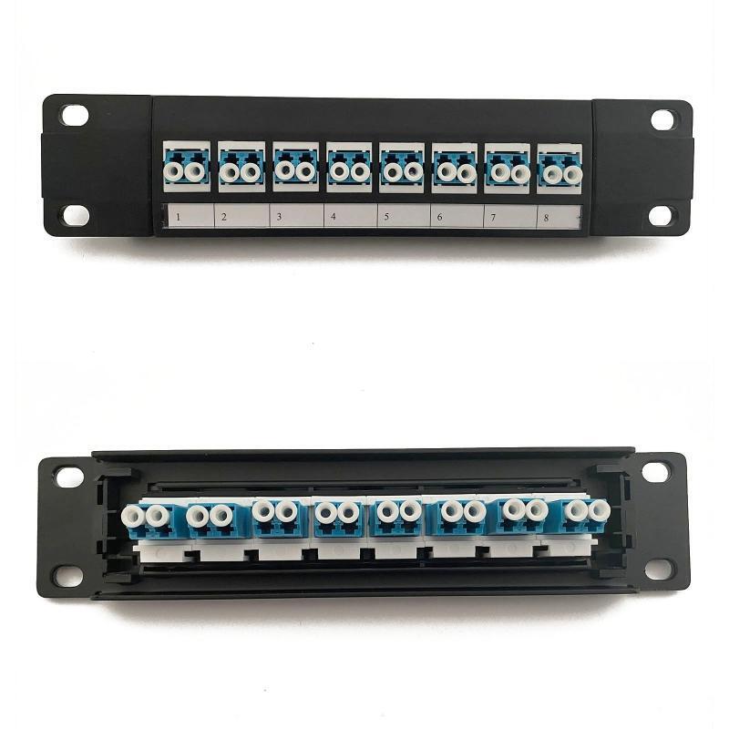 8-Port LC Shielded Patch Panel 10G Ready Plastic Housing Color-Coded Labeling