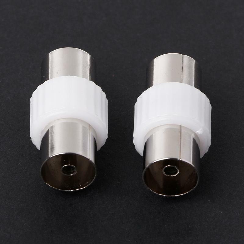 10 Pcs RF Antenna FM TV Coaxial Cable TV PAL Female To Female Adapter Connector