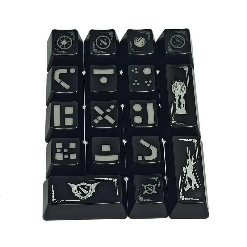 17-Key RGB Backlight Keycaps Top Printed Two-Shot Durable for Cherry MX Switches