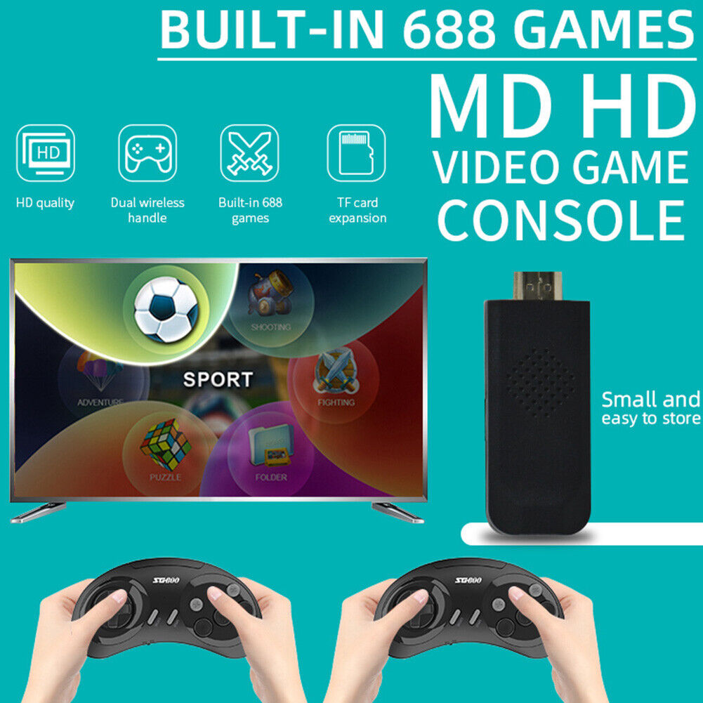 MD HD TV Video Gaming Console Handheld Game Player Built-in 688+ Games