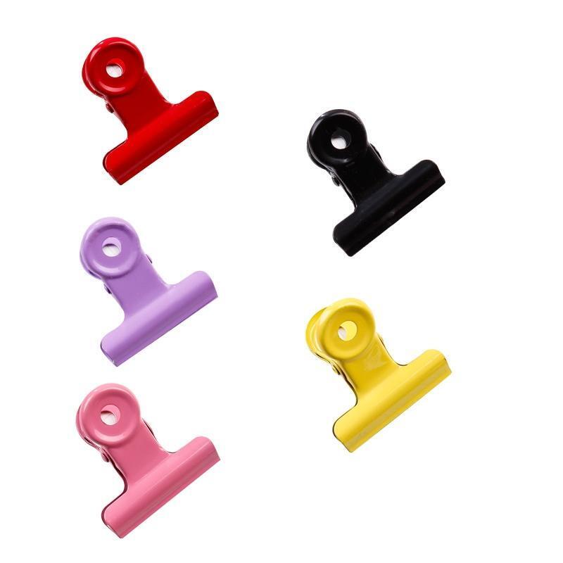 5 pieces Multifunctional Bull Clips for Kid Student Women Men Paper Organizing