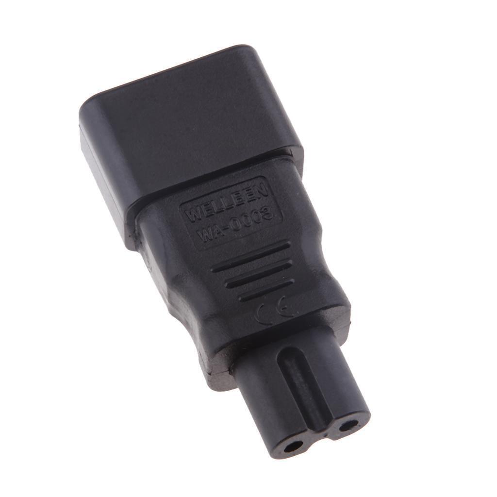 IEC 320 C14 Male to C7 Female Converter Power Adapters Connectors