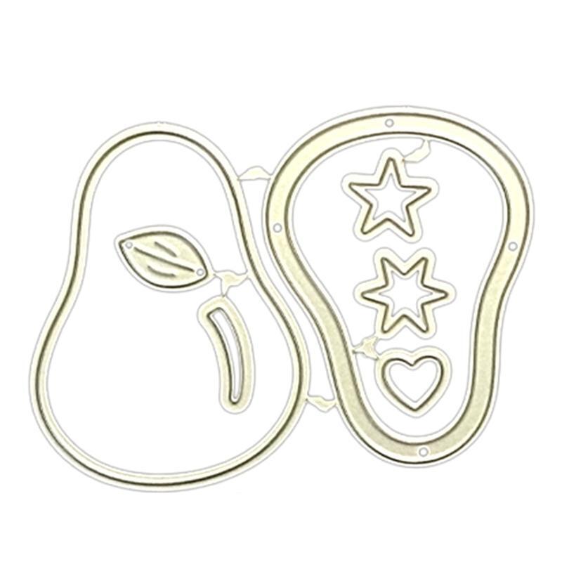 Pear Star Heart Cutting Dies Stencil Scrapbooking DIY Album Stamp Paper Card