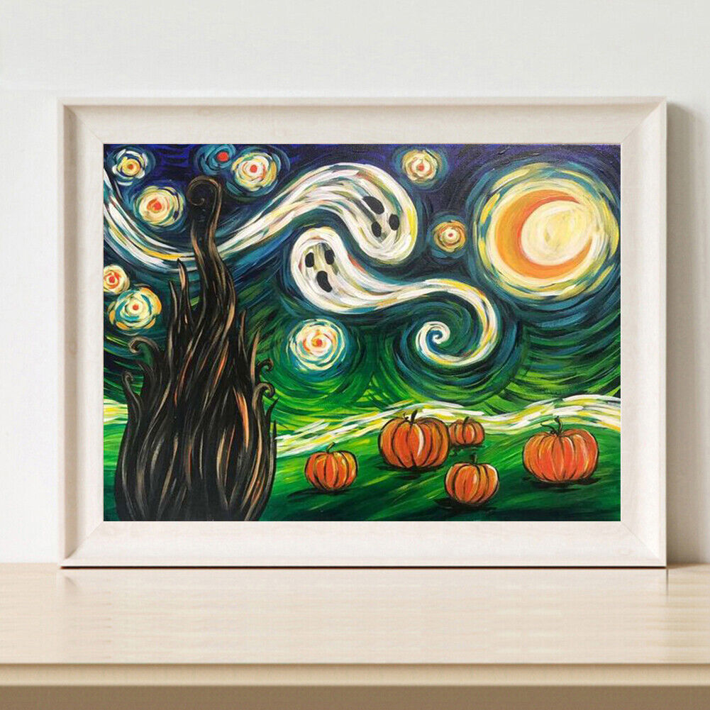 5D DIY Halloween Night Full Round Drill Diamond Painting Kit Mosaic Art