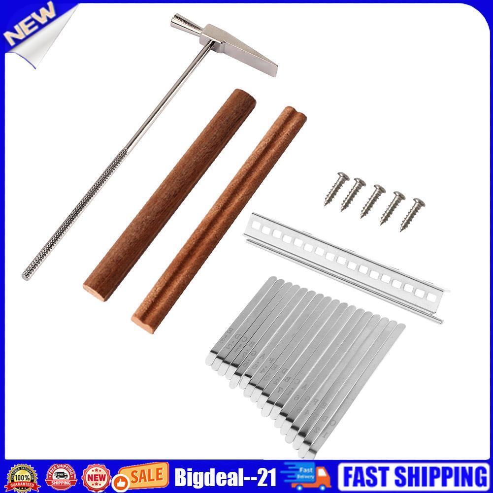 17-Key Kalimba DIY Keys Bridge Tuning Hammer Set Thumb Piano Accessories