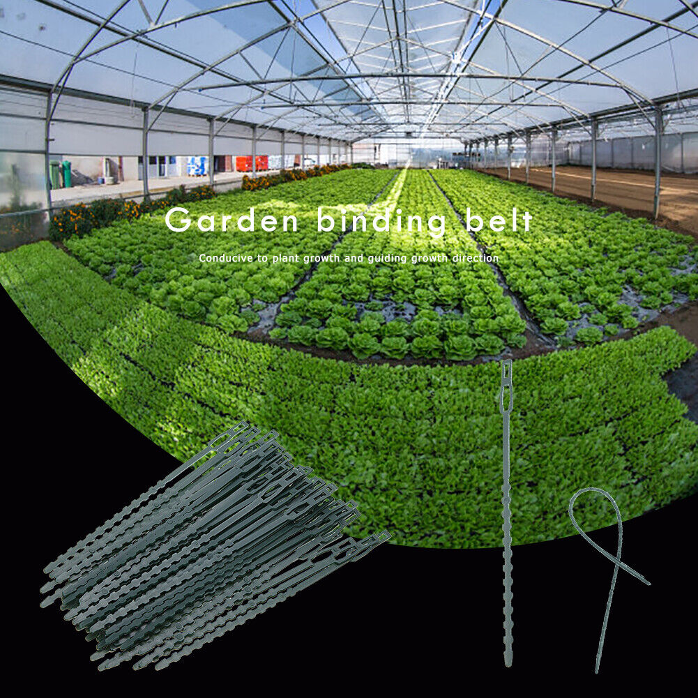 50x/bag Plastic Plant Ties Reusable Adjustable Grow Kit Garden Tools (17cm)