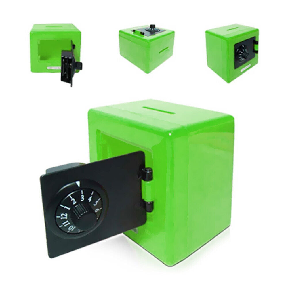 Money Boxes Combination Lock Coin Saving Storage Box Code Cash Case (Green)