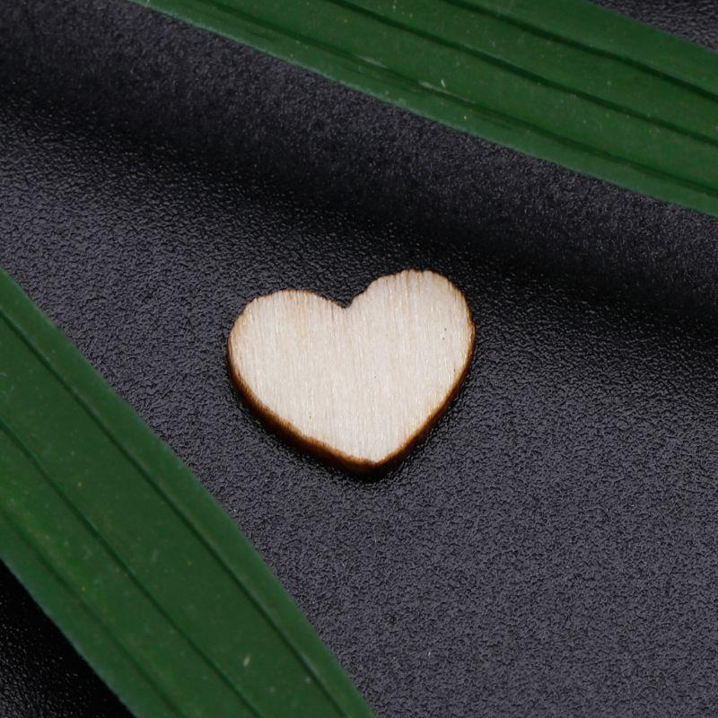 100pcs Rustic Wooden Wood Love Heart Wedding Supplies Table Scatter Decoration