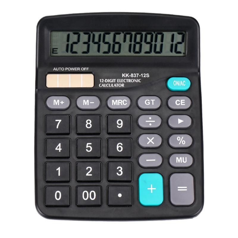 12 Digits Electronic Calculator Large Screen Desktop Calculators for Home Office