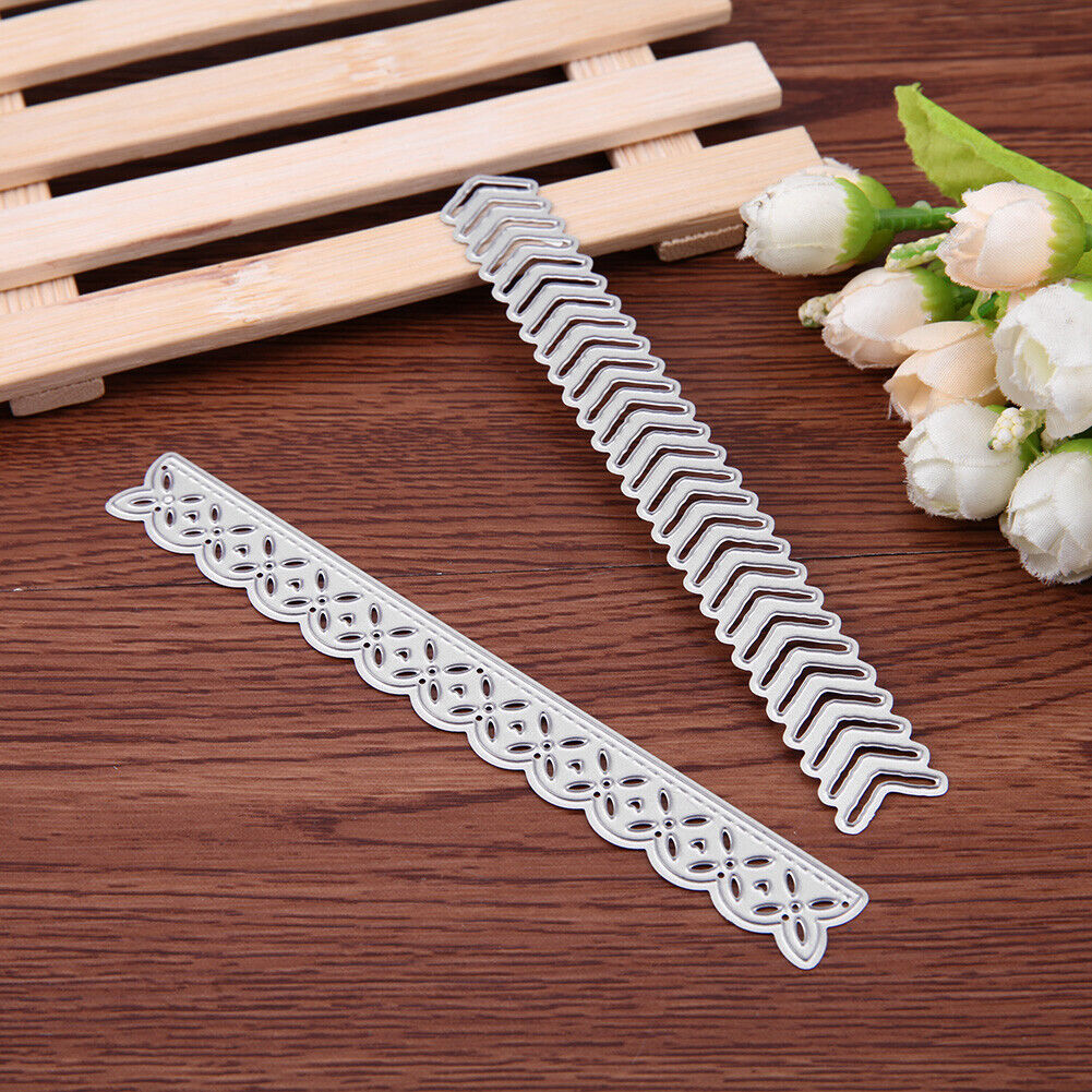 2pcs Lace Decorations Cutting Dies Stencils Scrapbook Embossing DIY Cards-2