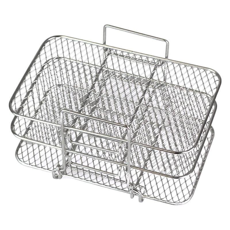Three-tier Grill Steaming Rack Food Safe Stainless Steel Material Air Fryer Tool