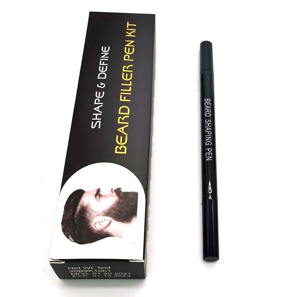 2 in 1 Beard Filling Pen Double Head with Brush Durable Male Styling Tools