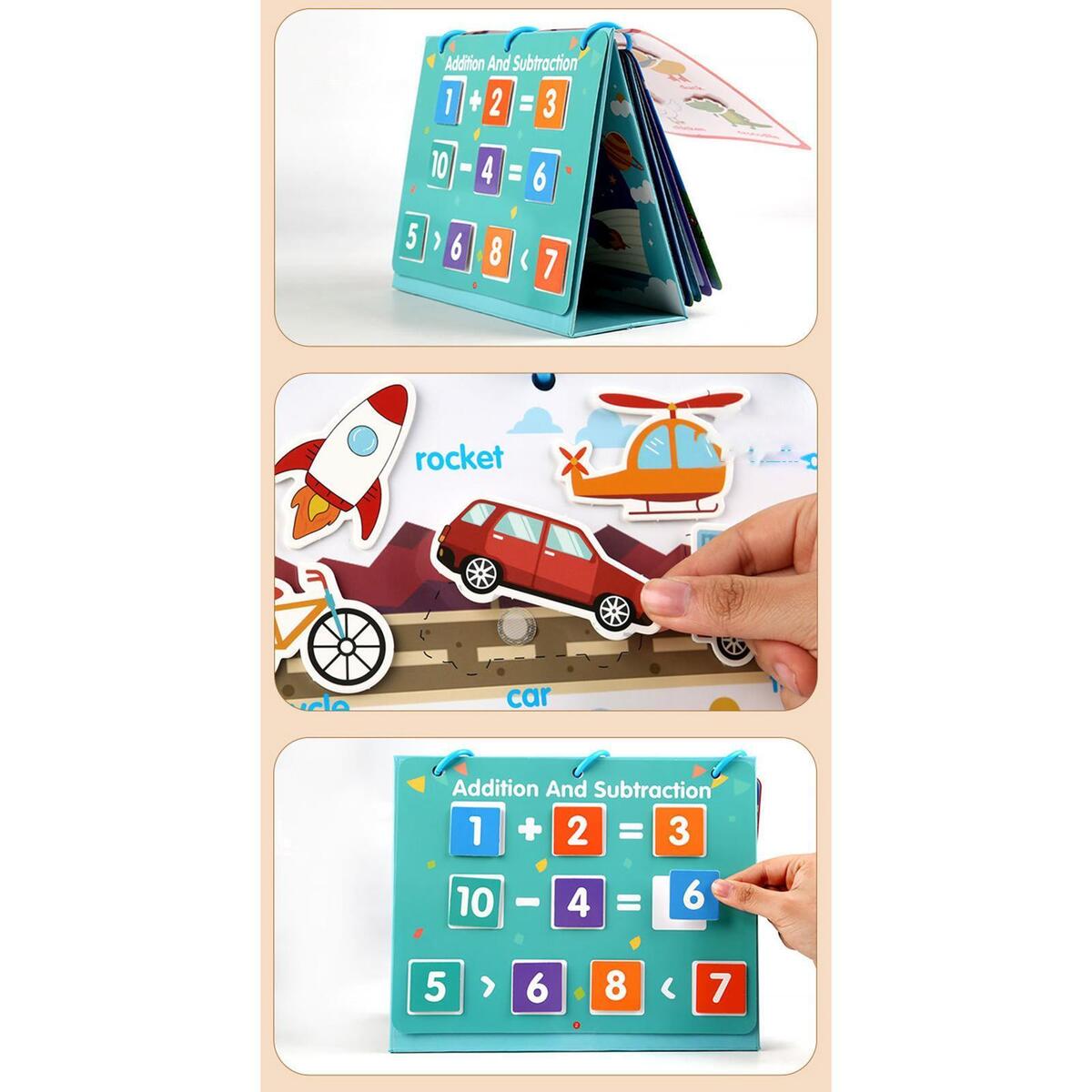 Busy Book Reusable Activity Binder Waterproof for Kids Kindergarten Toddlers