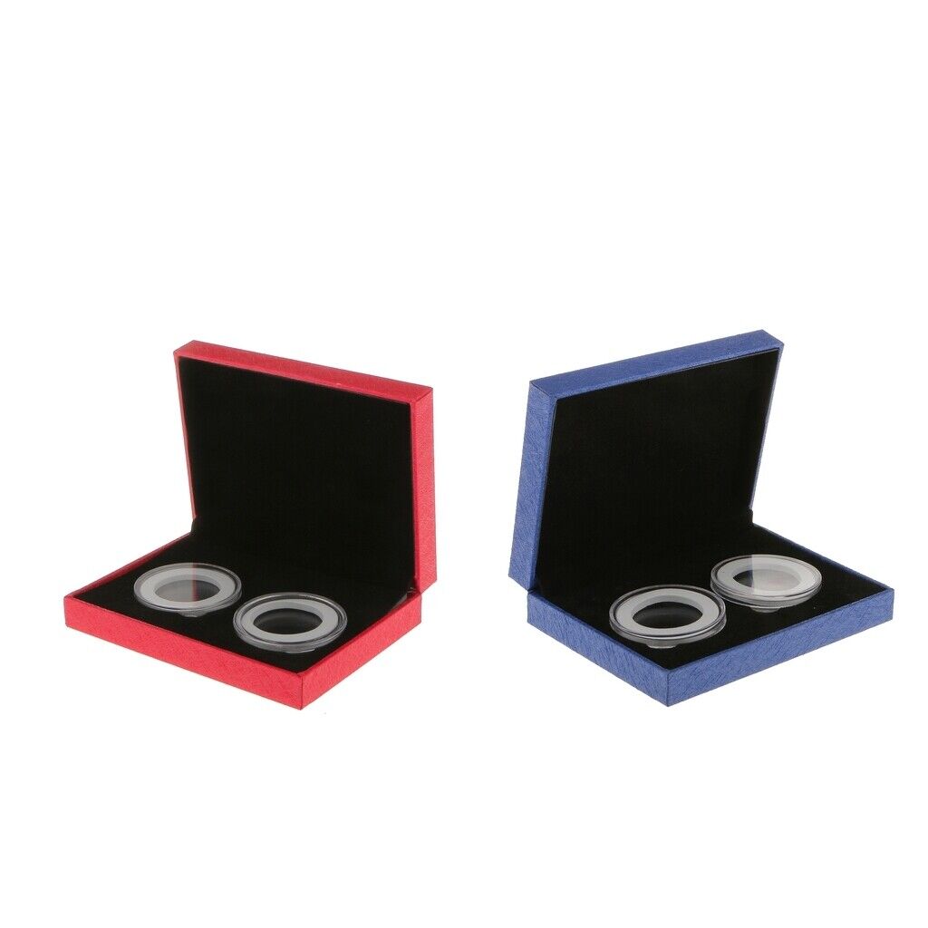 2x Fancy Double s Holder Commemorative   Case Display Gift
