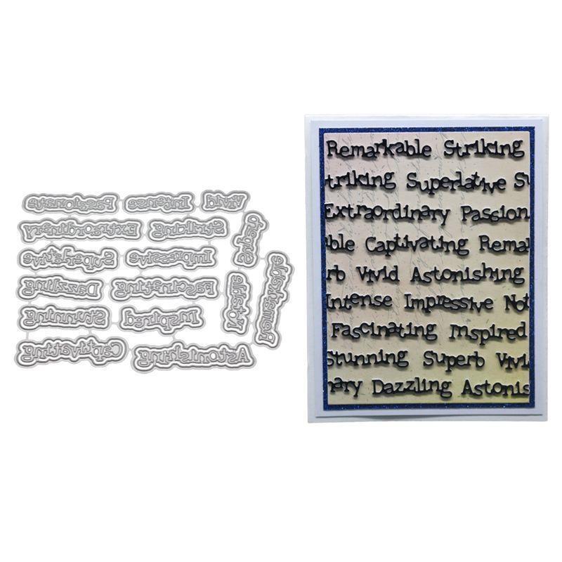 Letter Metal Cutting Dies Stencil DIY Scrapbooking Album Stamp Paper Card Craft