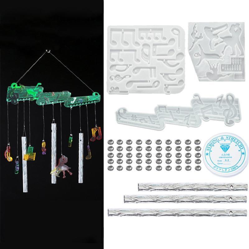 Epoxy Diy Mold Ins Wind Chime Combination Note Wind Chime Set Door Pendant Charm