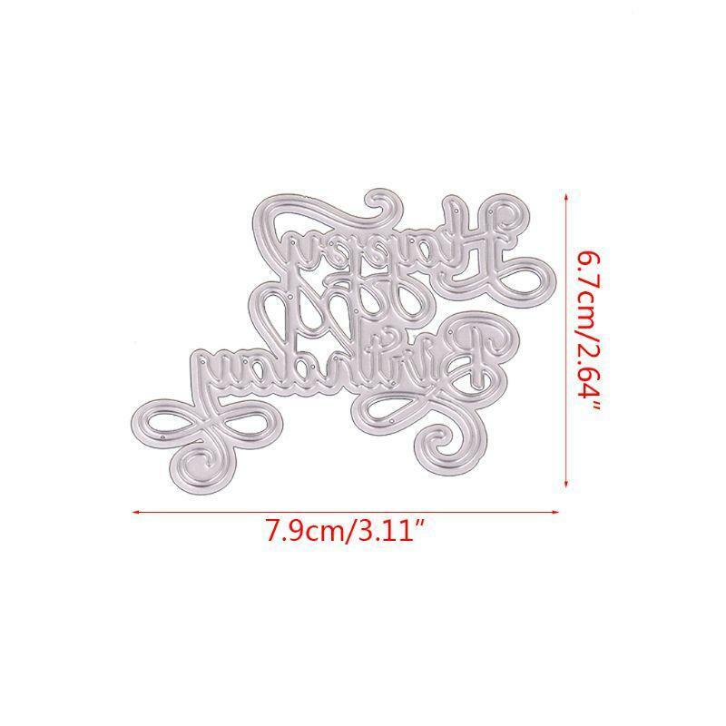 Happy birthday Metal Cutting Dies DIY Scrapbooking Paper Stamping Die