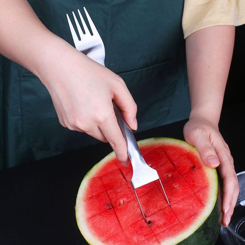 Watermelon Cutter Fruit Cut Tool 304 Stainless Steel Fruit Fork Slicer Durable