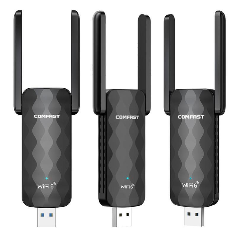 Wireless USB WiFi 6 Adapter for PC 802.11AX 1800Mbps Dual 2.4/5.8GHz Antennas