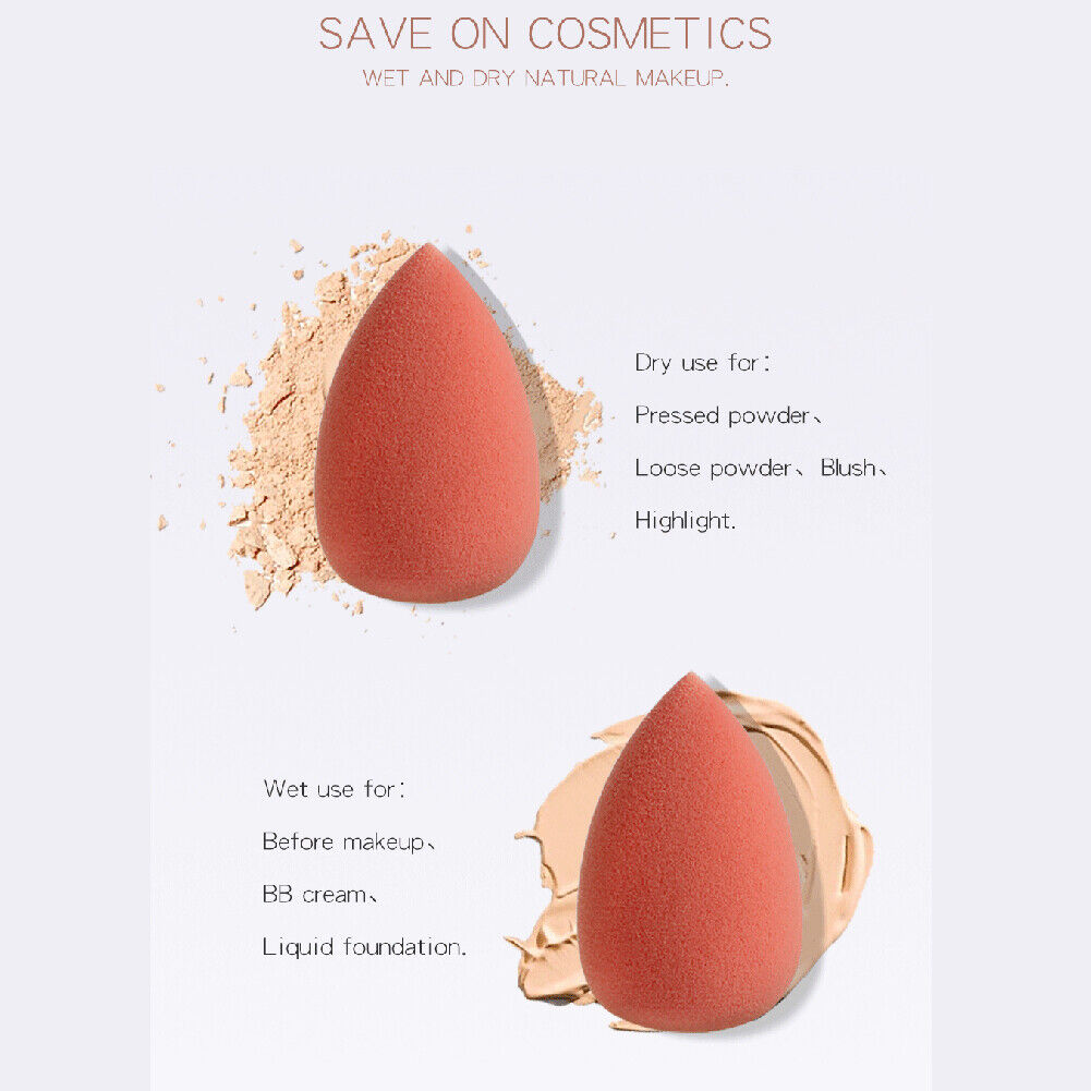 10pcs Mini Makeup Sponge Cosmetic Foundation Powder Puffs Wet Dry Dual Use